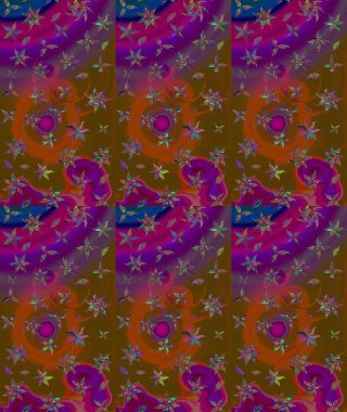 Raster Hip kumaş deseni. Eskiz Vintage Çiçek Deseni.