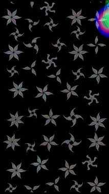 Raster illüstrasyonu. Klasik çiçek tasarımı elementleri. Siyah ve gri kıvırcık çiçekler siyah ve gri renklerde şekillenir.