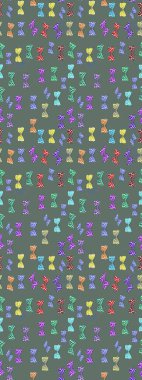 Renkli kelebeklerin eskiz geçmişi. Kumaş, kağıt, ambalaj kâğıdı ve duvar kağıdı tasarımı için güzel bir arka plan. Raster illüstrasyonu.