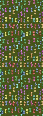 Kelebeklerle dolu renkli bir halk eskizi çizimi. Davetiye, kart ve parmak izi için basit şirin bir model. Yeşil ve nötr arkaplanda renkli bir kelebek.