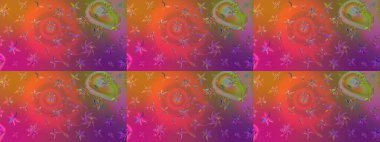 Çiçekli bahar çiçekleri. Küçük çiçekte güzel bir desen. Küçük renkli çiçekler. Moda baskıları için zarif bir şablon. Motley illüstrasyonu. Çizim.