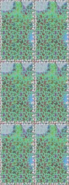 Duvar kağıtları, web sayfası geçmişi, yüzey dokuları, tekstil için mükemmel. Soyut, pürüzsüz bir arkaplan. Yeşil ve nötr renklerde resimler, tropik kelebekleri de beraberinde getirir. Raster kelebekleri deseni.