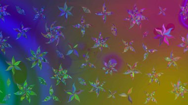 Çiçek desenli raster, kahverengi çizgi grafik desenli soyut raster arkaplan. Modern stil dokusu.