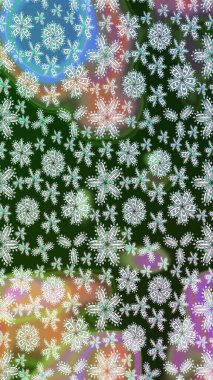 Çiçek ve yapraklı karalama şeklinde Raster çiçek deseni. Raster illüstrasyonu. Gri renkte bahar çiçekleri..