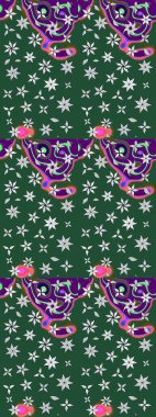 Davetiye ve kartpostal tasarımı için dekoratif çiçek unsurları. Poster ya da kapak için arka plan. Yapraklı çizim şekli. Şirin, zarif çiçekler Raster illüstrasyonu. Tekstil için figür.