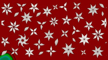 Düz Çiçek Elementleri Tasarımı. Güzel kumaş deseni. Renkli Bahar Teması eskiz kalıbı. Raster illüstrasyonunda çiçek deseni çizimi.