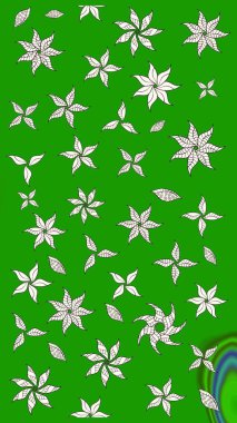 Raster illüstrasyonu. Robot resim. Küçük çiçekte sevimli çiçek deseni var..