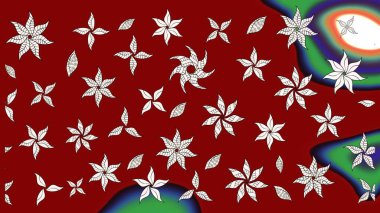 Klasik çiçek desenli. Paketleme, tekstil, duvar kâğıdı için çiçek eskizi. Yumuşak fayans. Raster 'ın taze dokusu. Yumuşak pamuk tasarımı.