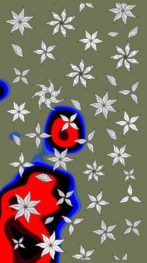 Raster Güzel kumaş deseni. Raster suluboya çiçek deseni, narin çiçekler, yeşil ve nötr çiçekler, tebrik kartı şablonu.