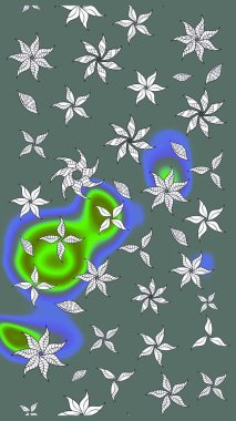 Tarafsız ve yeşil renklerde çiçekler. Elle boyanmış suluboya resim çizimi çiçekler ve bitkiler.