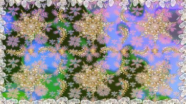 Kusursuz raster arka plan. Kusursuz çiçek deseni. Duvar kâğıdı barok, İspanyol kumaşı. Tarafsız renklerde grafiksel modern kusursuz desen.