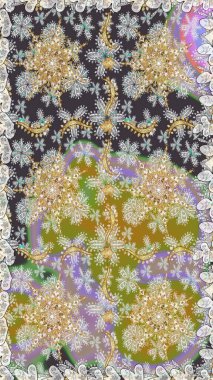 Gri renklerde, altın elementlerle kusursuz desen. Geleneksel oryantasyon süsü. Klasik raster sarısı, kusursuz desen. Klasik vintage arkaplan.