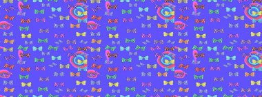 Farklı yönlere uçan renkli kelebek koleksiyonu. Kızlar, erkekler, elbiseler, duvar kağıtları için soyut çizim kalıpları. Raster illüstrasyonu.