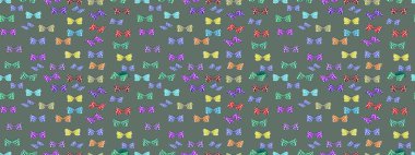 Çocuk kelebek çizim kalıbı. Çocuk için Raster Moda Kelebekleri duvar kağıdı. Tarafsız ve mavi arka planda güzel renkli kelebekler.