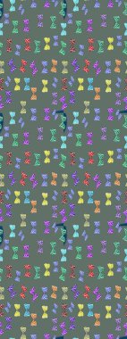 Kelebek deseni nötr ve mavi. Kumaş, kağıt, ambalaj kâğıdı ve duvar kağıdı tasarımı için harika bir arka plan. Robot resim. Raster..