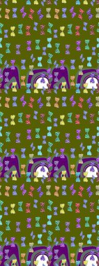 Kelebekli soyut çiçek arkaplanı çiz. Moda Kumaşı Tasarımı. Çizim, karalama, karalama. Sonsuz. Raster..