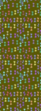 Çocuk kelebek çizim kalıbı. Çocuk için Raster Moda Kelebekleri duvar kağıdı. Kahverengi ve nötr arkaplanda güzel renkli kelebekler.