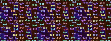 Kelebek desenli güzel çizim tasarımı. Kahverengi ve mavi renkli resimler.