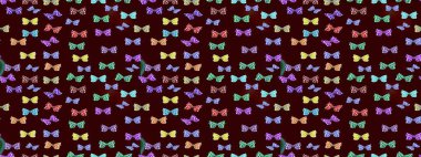 Kelebekli çizim şekli. Tekstil, kumaş, baskı ve davetiye geçmişi. Kahverengi ve nötr renklerde illüstrasyon. Raster..