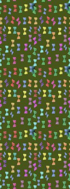 Kelebeklerle dolu renkli bir halk eskizi çizimi. Davetiye, kart ve parmak izi için basit şirin bir model. Yeşil ve nötr arkaplanda renkli bir kelebek.