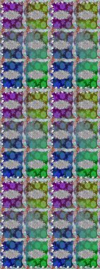 Hediye ambalaj kağıdı, tebrik kartları, posterler ve pankart tasarımı. Yeşil renkli çiçekler. Raster düz çiçekleri pürüzsüz desen.