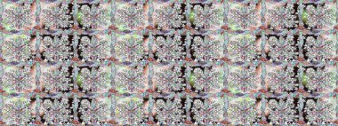 Raster deseni. Çiçekli, suluboya desenli kusursuz çiçek deseni. Süslü kumaş deseni.