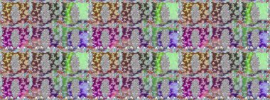 Tarafsız renklerde çiçekler. Raster illüstrasyonunda kusursuz çiçek deseni.