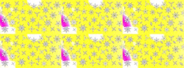 Modern beyaz, sarı ve gri raster arka plan duvar kâğıdı çizgisi, desenli desenli desenli çiçekler, çiçekli süsler. Çiçekli el, pürüzsüz desen..