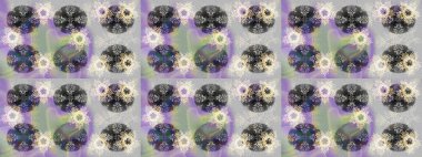 Raster illüstrasyonu. Renkler. Gri, nötr ve mor kar taneleri. Noel ve yeni yıl moda baskıları için tatil tasarımı. Kar tanelerinin soyut arkaplanlı Noel deseni.