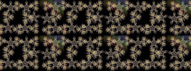 Eskiz klasiği. Renkli Bahar Teması eskiz kalıbı. Düz Çiçek Elementleri Tasarımı. Raster Şirin kumaş deseni.