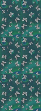 Kelebekli çizim şekli. Erkekler, kızlar, elbiseler, duvar kağıtları için soyut çizim kalıbı. Çizim, karalama, karalama. Sonsuz. Raster illüstrasyonu.