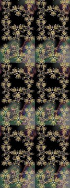 Siyah renkli çiçek desenli eskiz. Suluboya tarzında siyah renkte çiçekler.