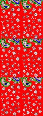 Bahar mevsimi. Raster güzel bir çiçek deseni çizmiş. Kırmızı ve nötr renklerde çiçekler. Nazik romantik baskı. Tatil havası..