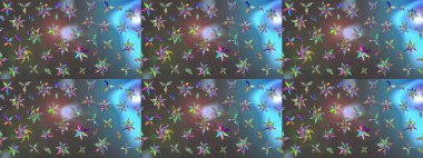 Küçük çiçekteki sevimli çiçek deseni. Mavi ve gri renkte çiçekler.