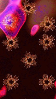 Raster Noel soyut renkli arka plan ve düşen kar tanesi. Dekorasyon kış kar ikonları. Kar Taneleri Raster illüstrasyonu.