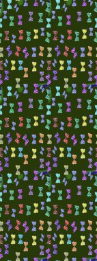 Raster Kelebekleri deseni. Soyut eskiz arka planı. Güzel bir kumaş tasarımı. Yeşil ve nötr renkler üzerine resim.