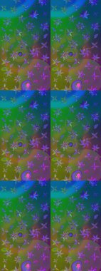 Küçük bir çiçekte eskiz deseni. Hoş bir çiçek geçmişi var. Güzel kumaş deseni. Raster illüstrasyonu.