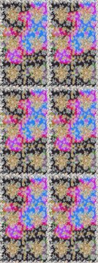 Geleneksel raster ve altın desen. Damask pürüzsüz süsü. Gri ve nötr renkler üzerinde klasik oryantal desen.