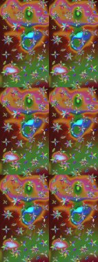 Çiçek deseni. Flower eskiz arka planı. Şatafatlı bahar bahçesi dokusu. Raster illüstrasyonu.