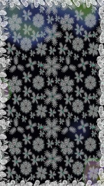 Tropik, dikişsiz çiçek deseni. Raster illüstrasyonu. Gri ve siyah renkte çiçekler.