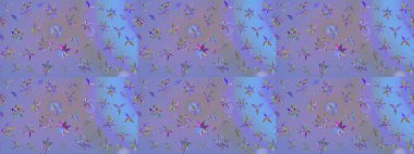 Raster illüstrasyonu. Chichi 'nin kumaş kalıbını çiz. Renkli Bahar Teması eskiz kalıbı. Düz Çiçek Elementleri Tasarımı. Çiçek deseni.