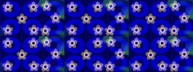 Raster illüstrasyonu. Noel ve yeni yıl moda baskıları için tatil tasarımı. Kar tanelerinin soyut arkaplanı olan şirin bir Noel arkaplanı. Mavi, nötr ve siyah kar taneleri. Renkler.