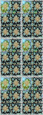 Kusursuz klasik raster altın desenli. Raster illüstrasyonu. Geleneksel oryantasyon süsü. Tarafsız renklerde, altın elementlerle kusursuz desen. Klasik vintage arkaplan.