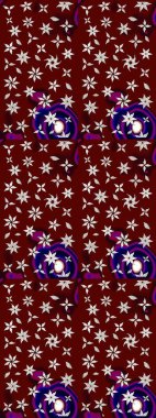 Suluboya, elle çizilmiş. Eskiz arkaplan modeli. Vadinin kırmızı ve kahverengi renkli çiçekleri. Raster - stok.