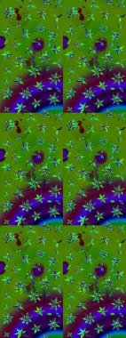 Zarif, parlak ve eskiz yeşil ve kahverengi çiçek desenli tasarım. Sabıka baskıları, bebek kıyafetleri, duvar kâğıtları, paket kutuları vb..