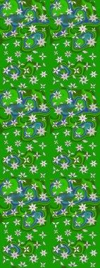 Çiçek. Taslak dekoratif arka plan, çiçek mandala. Raster illüstrasyonu. Yeşil ve nötr renklerde.