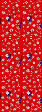 Raster illüstrasyonundaki çiçek desenli çizim. Renkli Bahar Teması eskiz kalıbı. Düz Çiçek Elementleri Tasarımı. Süslü kumaş deseni.