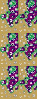 Suluboya çizim kalıbı. Çiçek izi. Sulu boya tarzında sarı renkte çiçekler.