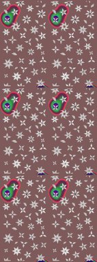 Çiçek deseni. Raster güzel kumaş deseni çiziyor. Renkli Bahar Teması eskiz kalıbı. Düz Çiçek Elementleri Tasarımı.