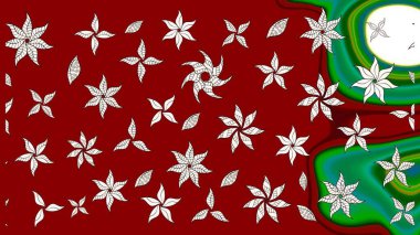 Kırmızı renklerde çiçek desenli çizimler, el yapımı papatyalar, papatyalar. Tekrar eden çiçek arkaplanı, zarif kırmızı çiçek duvar kağıdı.